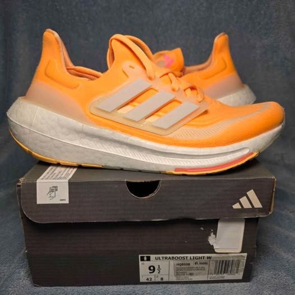 Adidas Ultraboost Light W Orange Coral Womens 9.5 Running Shoes